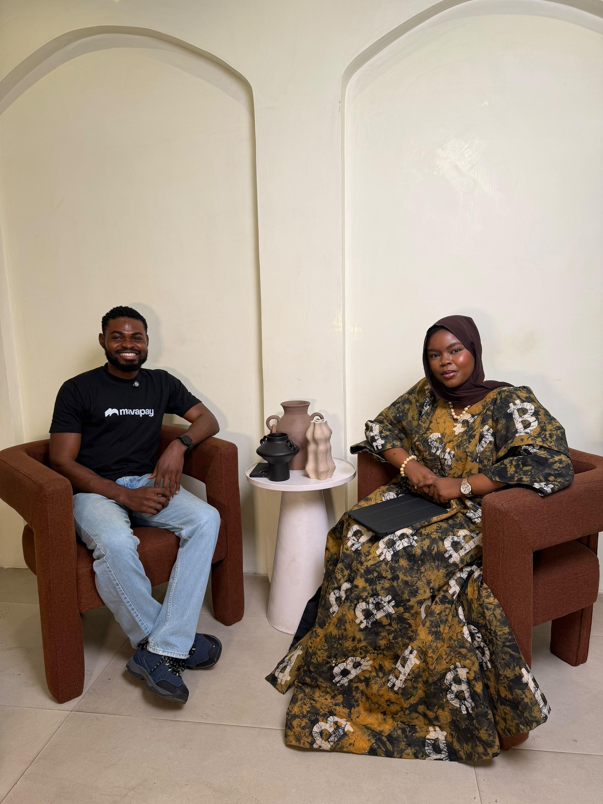 Halima with a guest in the studio